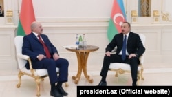 Presidents Ilham Aliyev and President Alexander Lukashenko meet in Baku, 28nov2016