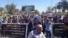 صحفيون يحتجون على مقتل مدير مكتب اذاعة العراق الحر في بغداد محمد الشمري في آذار 2014