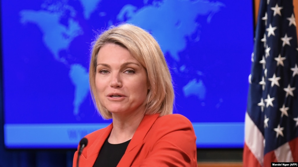 U.S. State Department spokesperson Heather Nauert.