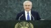 Հայաստանի արտգործնախարար Էդվարդ Նալբանդյանը ելույթ է ունենում ՄԱԿ-ի գլխավոր ասամբելայի նիստին, արխիվ
