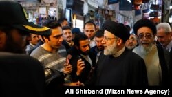 Head of Iran's Judiciary Ebrahim Raeesi, visiting Tabriz Grand Bazar during his trip to Tabriz, East Azarbaijan province, on October 31, 2019.