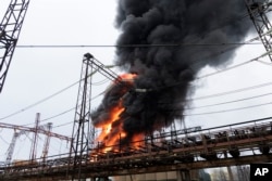 Пожежа на об’єкті електроенергетики унаслідок російської атаки в Харкові (ймовірно – Зміївській ТЕС), Україна, 22 березня 2024 року
