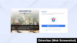 Početna web strana platforme Zdravitas