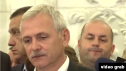 Liviu Dragnea vorbind după condamnarea sa la trei ani și jumătate cu executare, Buurești 22 iunie 2018.