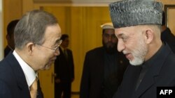 افغان ولسمشر د ملګرو ملتونو له عمومي منشي بنکي مون سره د بن د کنفرانس په درشل کې