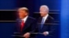 Președintele Donald Trump și contracandidatul democrat Joe Biden.