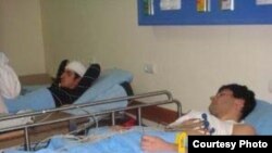 Armenia -- Opposition youths attacked by unknown men on December 27, 2009 recover from injuries in hospital. (Photo courtesy of A1plus.am)