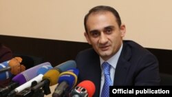 Armenia - Vartan Harutiunian, head of the State Revenue Committee, holds a news conference in Yerevan, 29Dec2016. 