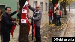 Odobrnički kandidati SDP-a lijepe predizborne plakate, cetinje, novembar 2013.