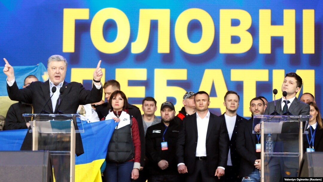 Petro Porošenko i Volodimir Zelenski