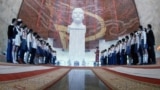 A bust of Vladimir Lenin inside a hall of the museum dedicated to the Soviet founder in Ulan Bator in 1981.