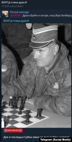 Objava na kanalu "Bunt je stanje duha"