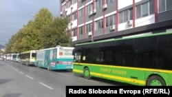 Автобуси за превоз на ученици во Битола. 