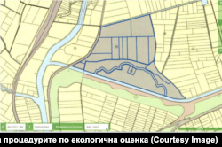  Общата повърхност на парцелите, за които се желае смяна в предназначението, е 547 дка, които включват общински и частни земи 