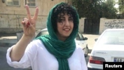Iranian activist Narges Mohammadi has previously described the clerically led Iranian leadership "criminal" and has long been a vocal critic of conditions for political and other prisoners in Iran. (file photo)