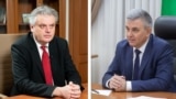 Colaj foto: Vicepremierul moldovean pentru reintegrare, Oleg Serebrian, și liderul separatist de la Tiraspol, Vadim Krasnoselski. Notă: cei doi nu s-au întâlnit niciodată