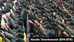 
Članovi iranske Islamske revolucionarne garde na obilježavanju 40. godišnjice Islamske revolucije, 11. februara u Teheranu.