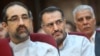 Former government spokesman Abdollah Ramezanzadeh (L), was arrested following mass protests in 2009. Photo from his trial at the time.