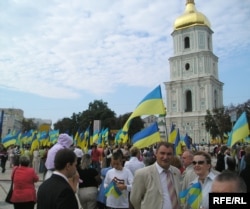 Святкування Дня Незалежності на площі Софійського собору. Київ, 24 серпня 2006 року