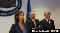 Laura Boldrini sa zvaničnicima Parlamenta BiH, foto: Mirna Sadiković