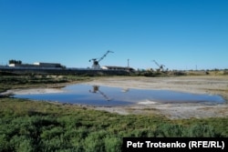 Пересохшее Аральское море в районе бывшего порта в городе Аральск. Кызылординская область, 3 июля 2024 года.