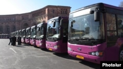 Armenia - New public buses in Yerevan donated by the Chinese government, 24Mar2012.