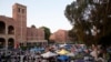 Tendat e ngritura në kampusin e Universitetit të Kalifornisë, Los Anxhelos (UCLA). 1 maj 2024.