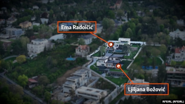Pronat e Ema Radoiçiqit dhe Liljana Bozhoviqit, në lagjen Dedinje të Beogradit.