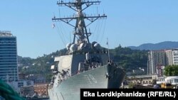 ამერიკული სამხედრო გემი USS Porter-ი ბათუმის პორტში. 2020 წლის 23 ივნისი