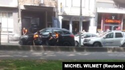 Полиция на месте нападения в Льеже