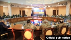 Armenia -- Senior Armenian and Russian military officials start "staff negotiations" in Yerevan, January 25, 2021.