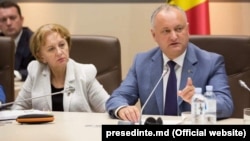 PreședinteleIgor Dodon, cu lidera Parlamentului, Zinaida Greceanii