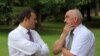 Moldovan Prime Minister Vlad Filat (left) and the leader of the self-proclaimed Transdniestrian republic, Igor Smirnov, meeting in Bad Reichenhall, Germany, on September 9.