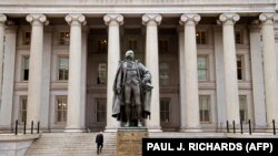 Ілююстрацыйнае фота. Будынак Міністэрства фінансаў ЗША