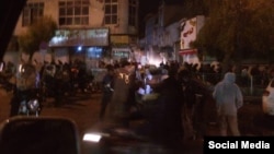 Addicts and dealers crowding a square in Tehran despite government social distancing guidance. April 3, 2020. 