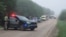Military police and response vehicles stand parked near the site where, according to the Lithuanian National Crisis Management Center, am Italian NATO fighter jet shot down a drone in Lithuania, September 15, 2026.