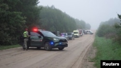 Поліція поблизу місця падіння дрона в Литві, 15 вересня 2026 року