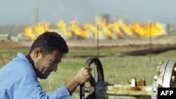 An Iraqi oil-field worker near Kirkuk