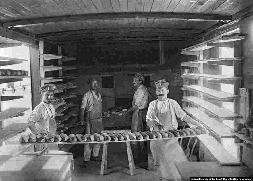 Bakeries were created inside some wagons.