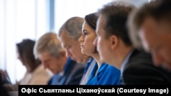 Сьвятлана Ціханоўская і прадстаўнікі дэмакратычных сілаў у Брусэлі, 11 чэрвеня 2025 году
