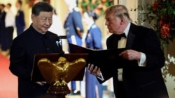Очільник КНР Сі Цзіньпін та президент США Дональд Трамп під час урочистої вечері в Білому домі. Вашингтон, 24 вересня 2026 року