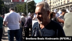 Ćiro Petrevski na mitingu naprednjaka u Beogradu, 27. jun 2026.