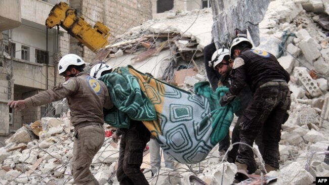 Волонтеры "Белых касок" работают в Сирии 