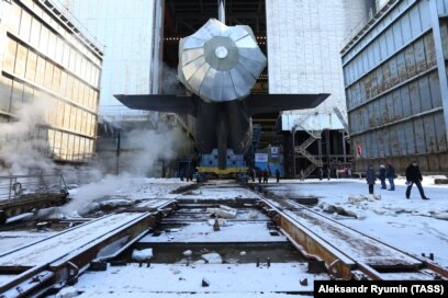 2017 год, завод Севмаш, спуск на воду атомного подводного крейсера Казань