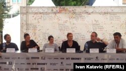 Sa press konferencije poslije prikazivanja filma "Obrana i zaštita", 17.8.2013.