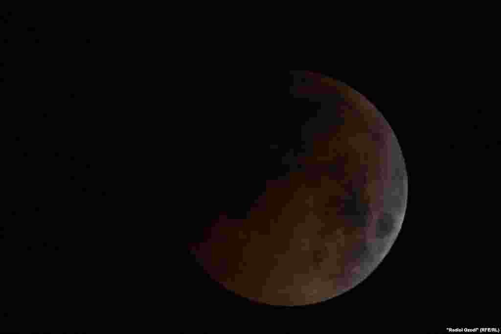 Lunar eclipse in Tajikistan 