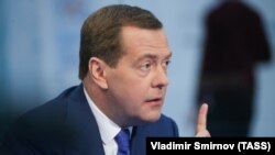 Russian Prime Minister Dmitry Medvedev made light of the threat of U.S. sanctions in an interview with the Rossia 24 station.