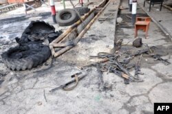 Postul ucrainean abandonat.