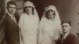 Два весілля у Стоянів, січень 1926 року. Іван Оніпко і Зоя Стоян, Антоніна і Антон Стояни. Донеччина