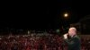 TURKEY - Turkish President Tayyip Erdogan addresses his supporters during a ceremony marking the second anniversary of the attempted coup at the Bosphorus Bridge in Istanbul, Turkey, July 15, 2018